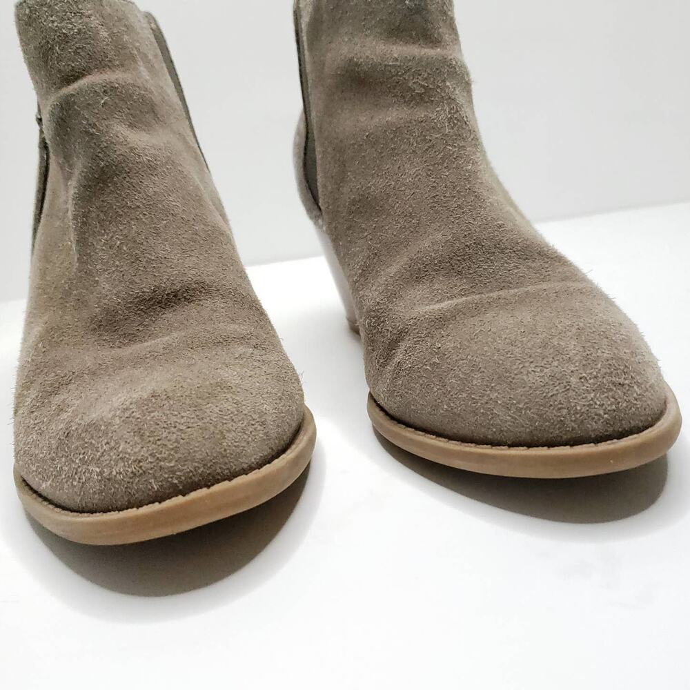 Vionic Upright Anne Ankle Boots Suede Comfort Snakeskin Embossed Women 6.5 - Picture 3 of 11
